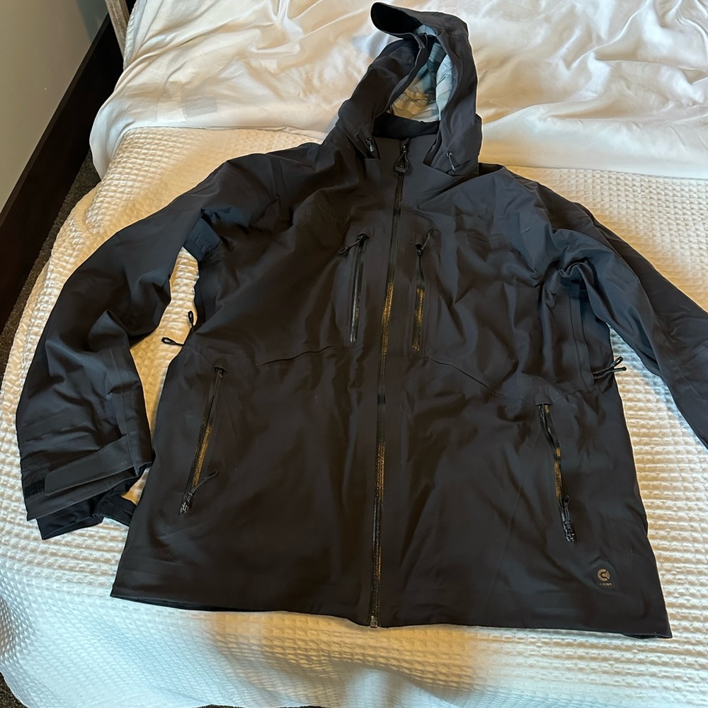 Mammut Men's Black Hooded Ski Shell-XL